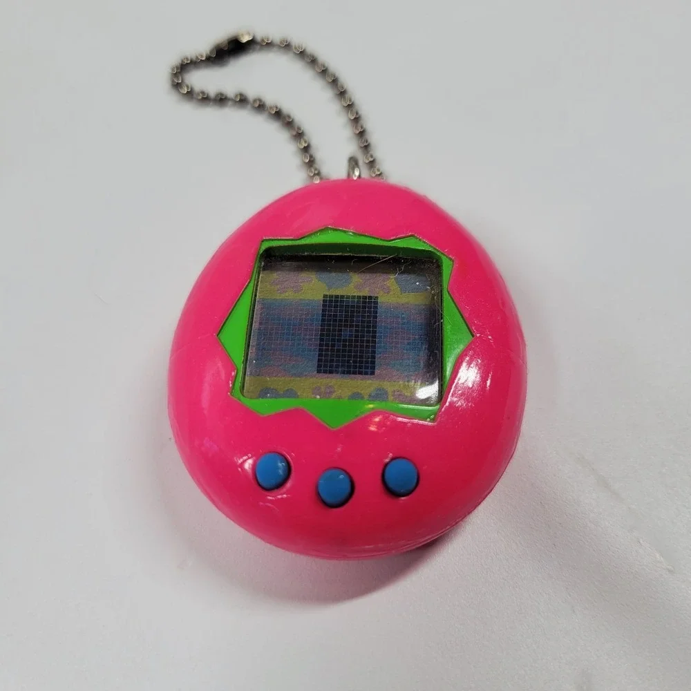 Vintage Bandai Tamagotchi P1/P2 – 1997 Pink Blue New Battery! Works! Retro Toy